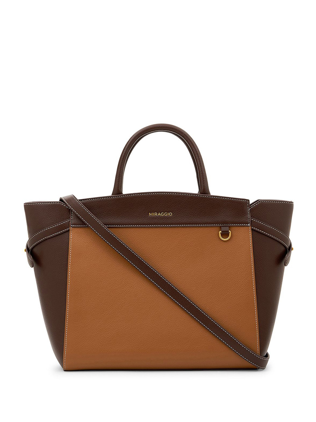 MIRAGGIO Kayla Textured Structured Tote Bag