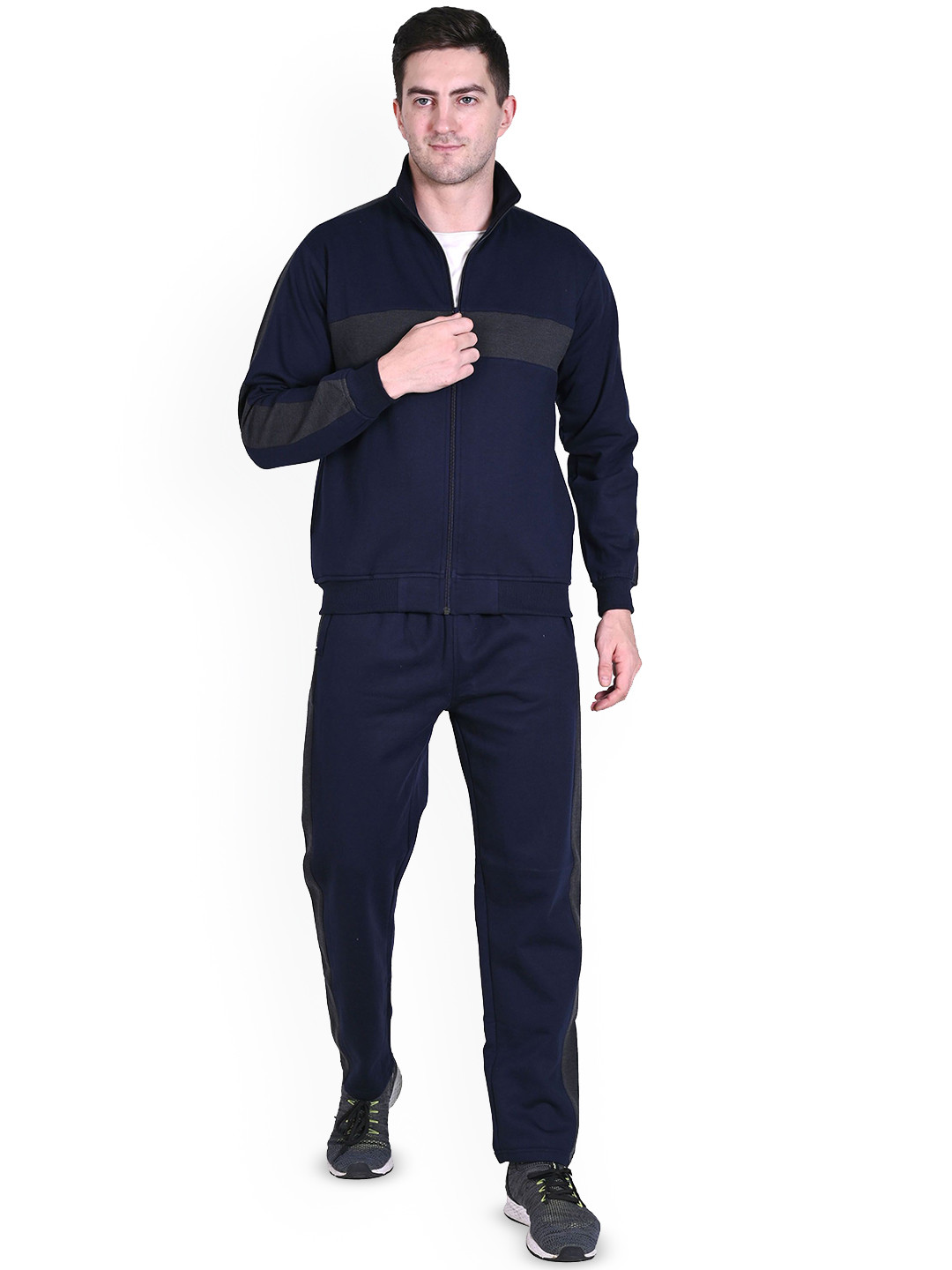 RELIGHT WEARS Men Mock Collar Long Sleeve Tracksuits