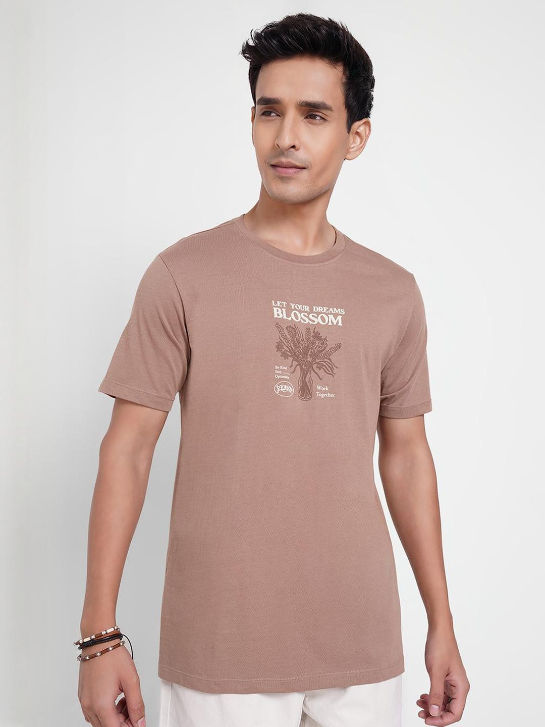 7 Alt by Pantaloons Typography Printed Round Neck Pure Cotton t T-shirt