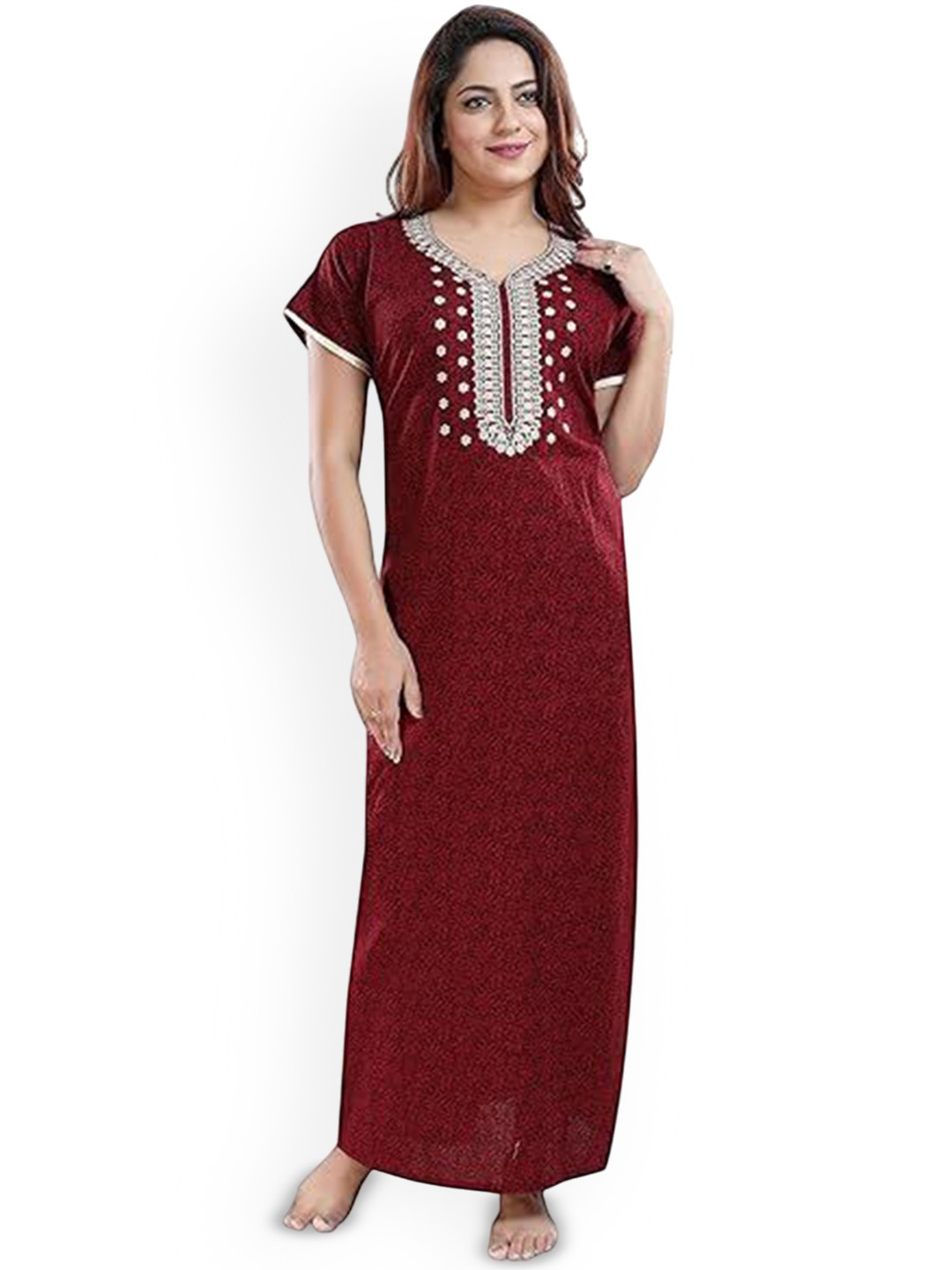 Zairra Printed Maxi Nightdress
