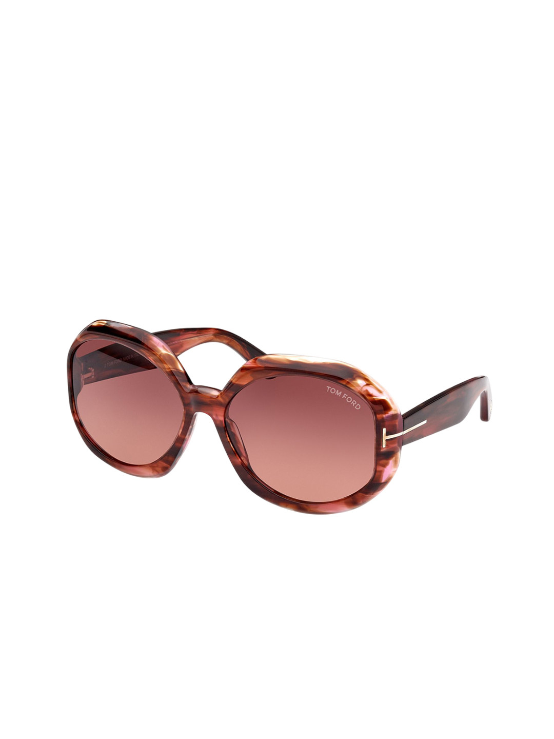 Tom Ford Women Brown Oval Sunglasses with UV Protected Lens-FT1011 62 55F