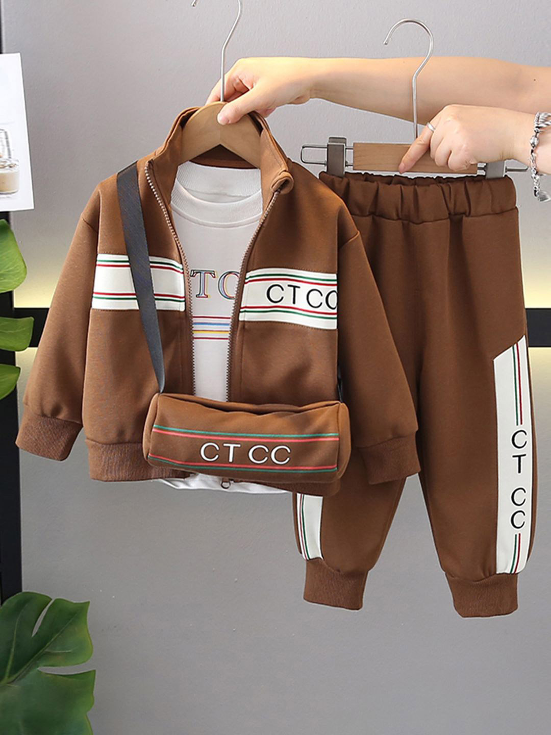 INCLUD Boys Printed Long Sleeves T-shirt With Joggers And Jacket