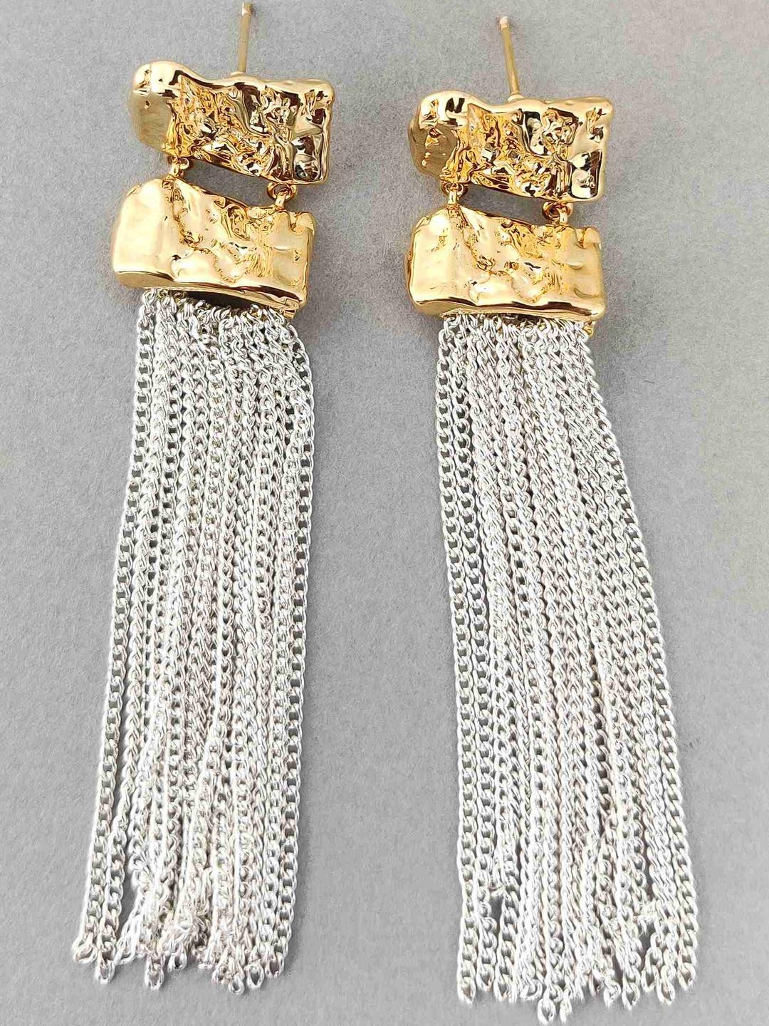 LOLO LePA Gold Plated Tassels Chain Drop Earrings
