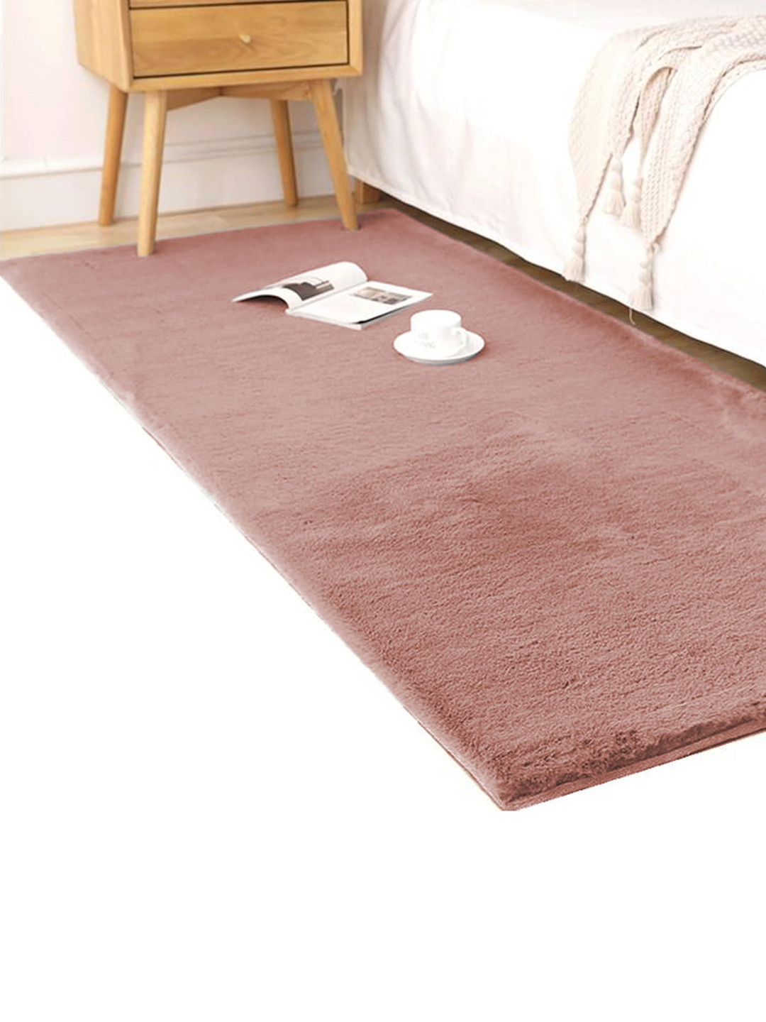 Black gold Pink Solid Anti-Skid Cotton Carpet