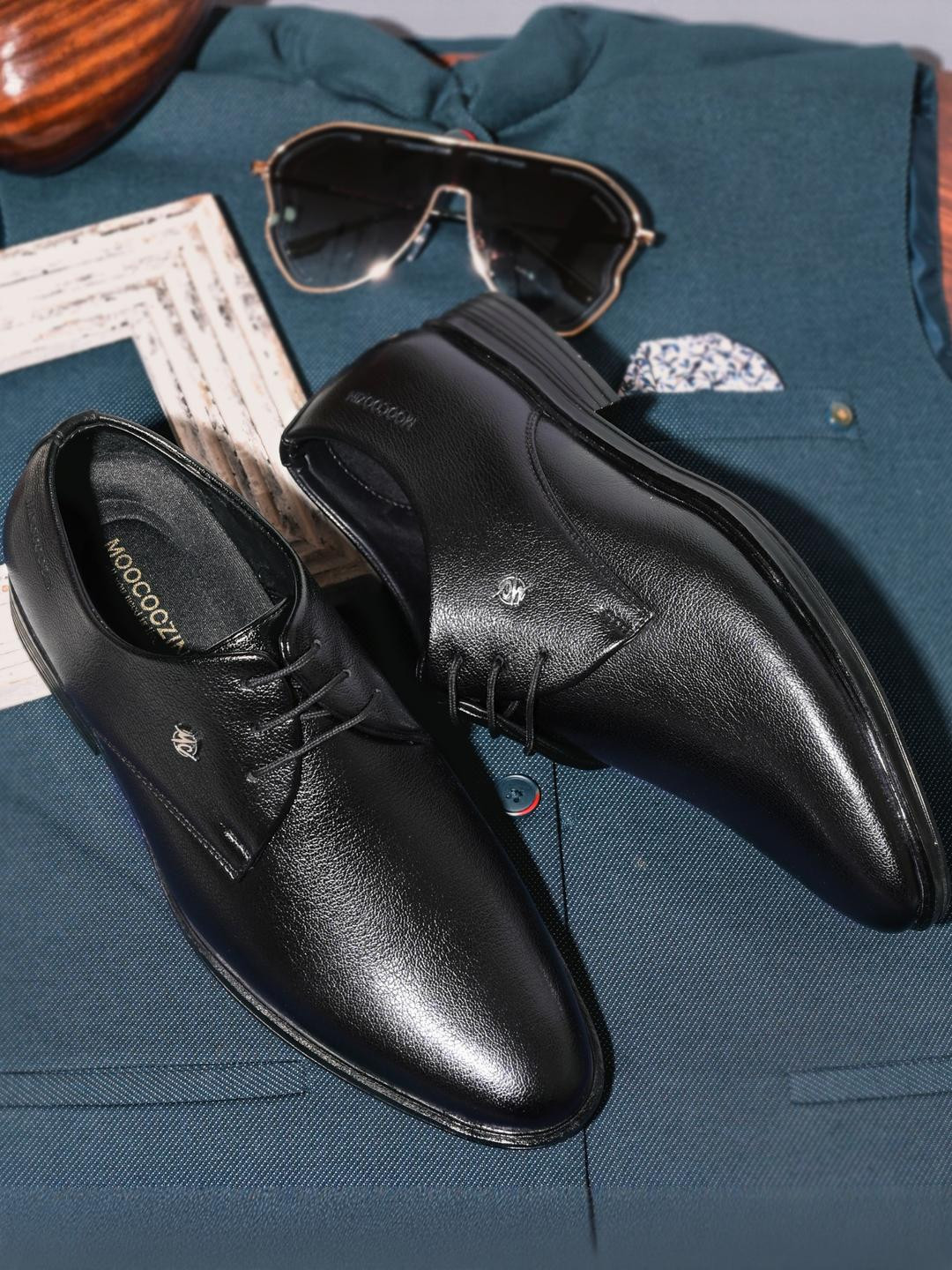 MOOCOOZIN Formal Synthetic Leather Lightweight Lace Up Formal Shoes