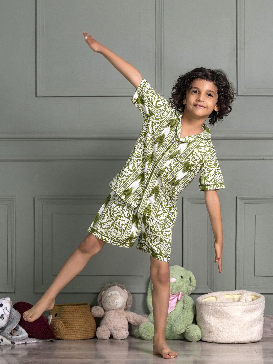 MABISH by Sonal Jain Kids Nightsuit Shorts and Shirt
