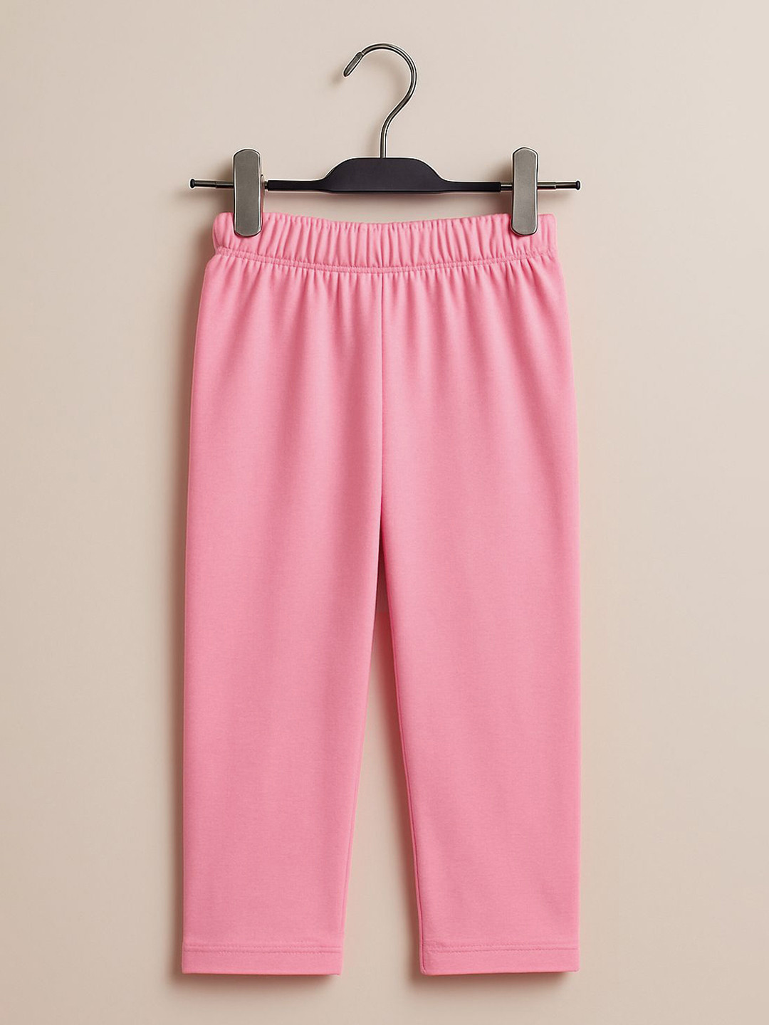 KIDAROO Girls Pink Solid Cotton Mid Rise Slip-On Capris