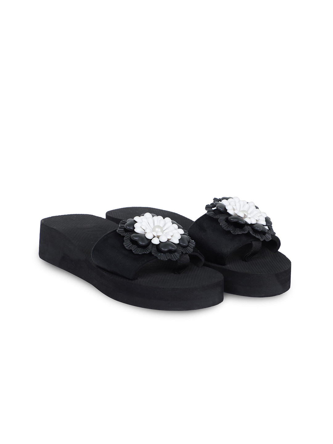 SOUL CULTURE Embellished Open Toe Wedge Heel Sandals