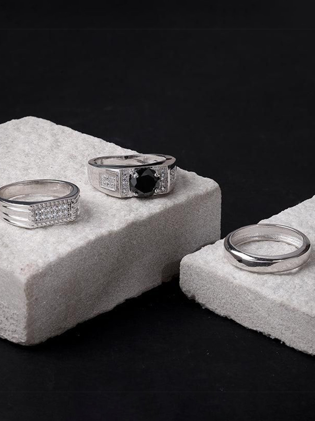 GIVA Silver True Charmer Set For Him