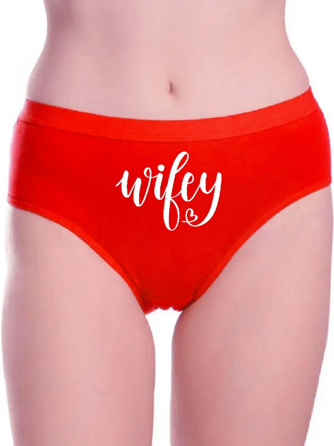 DOOZIE LOVEPLUS Pack of 5 Women Multi colour Panty with Quote Wifey