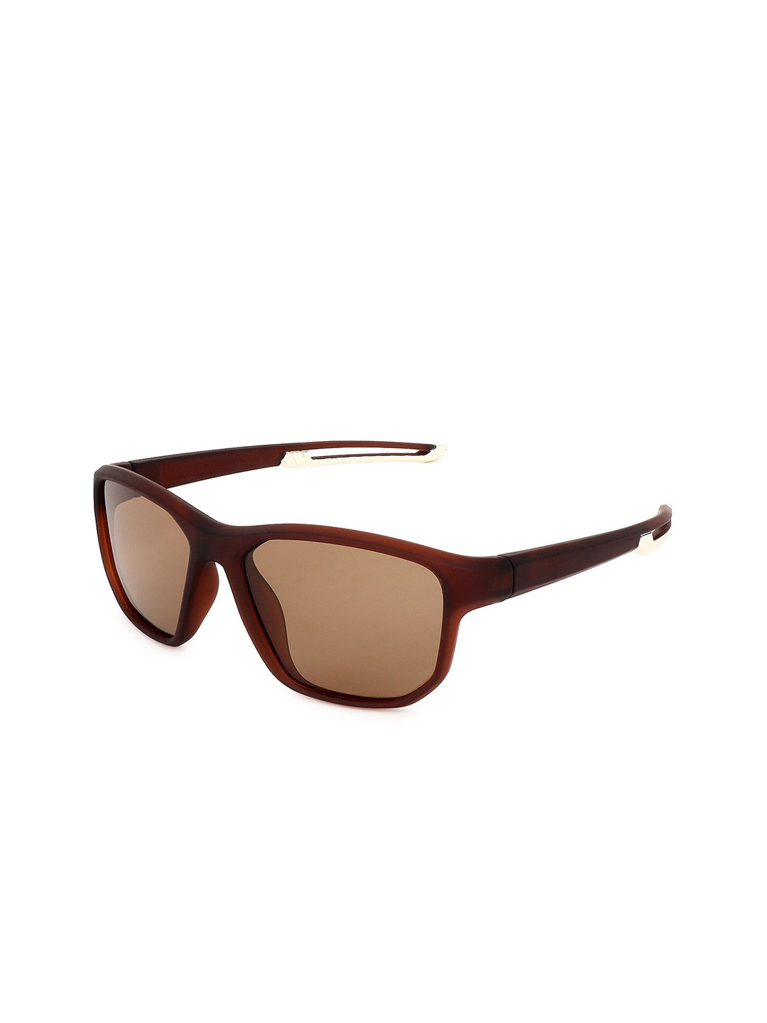 HASHTAG EYEWEAR Men Polarized Frame Rectangle Sunglasses SEWA-1361882-BRN