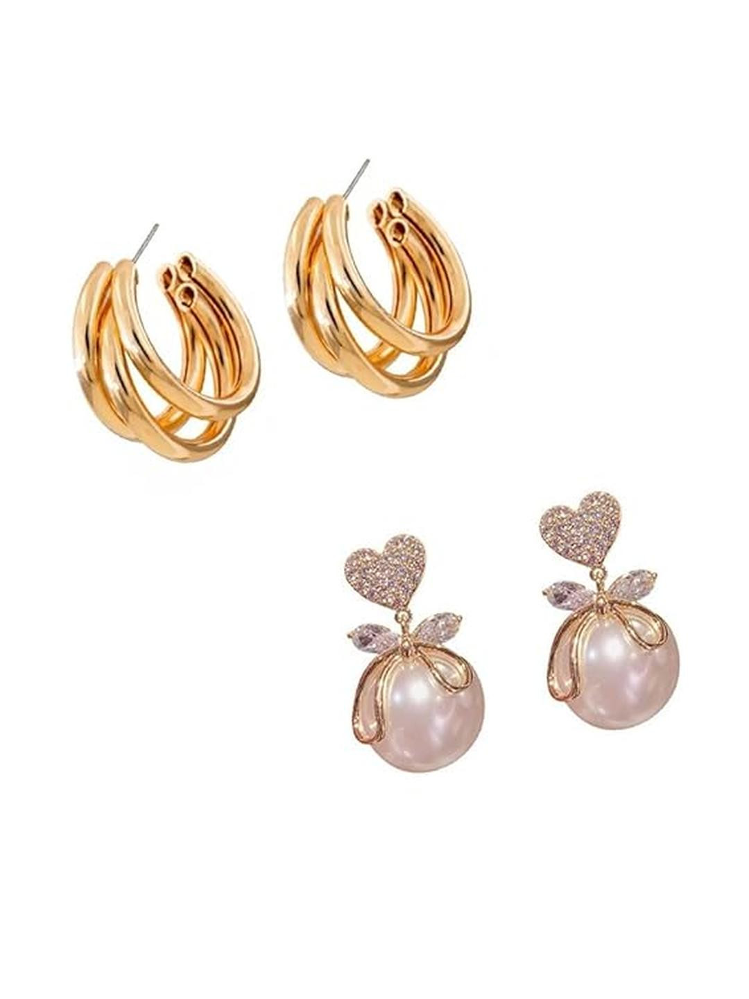 Inara Robes Combo of 2 Trendy Korean Earrings