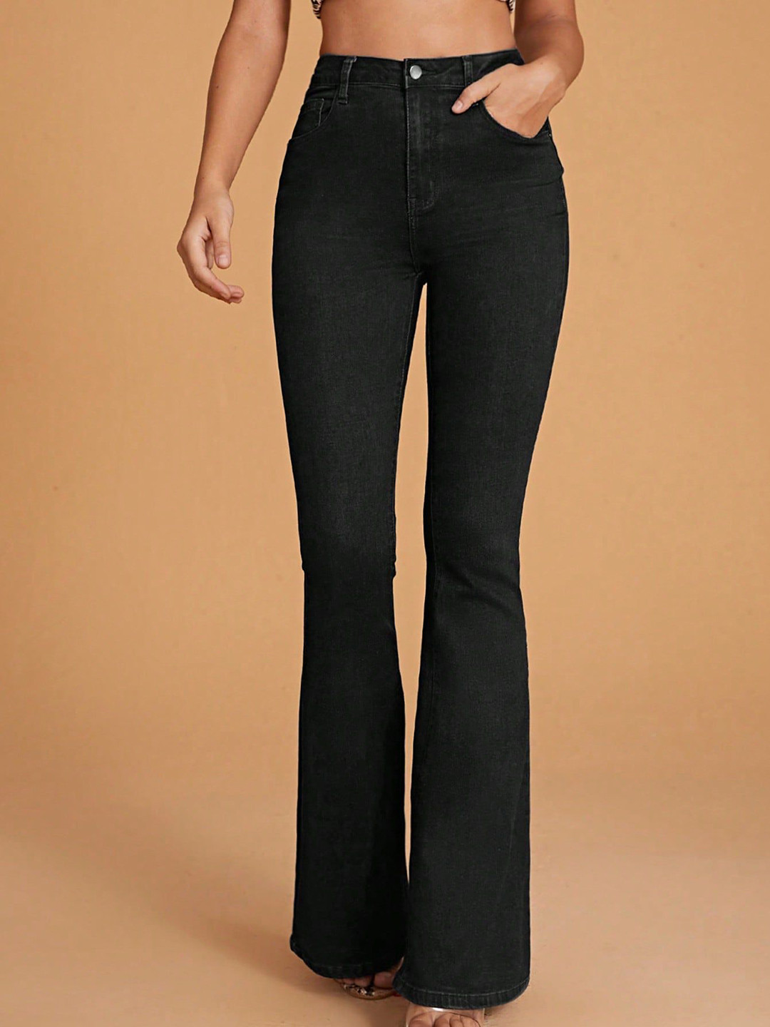NU CLOTHS Women Bootcut Fit High-Rise Stretchable Jeans