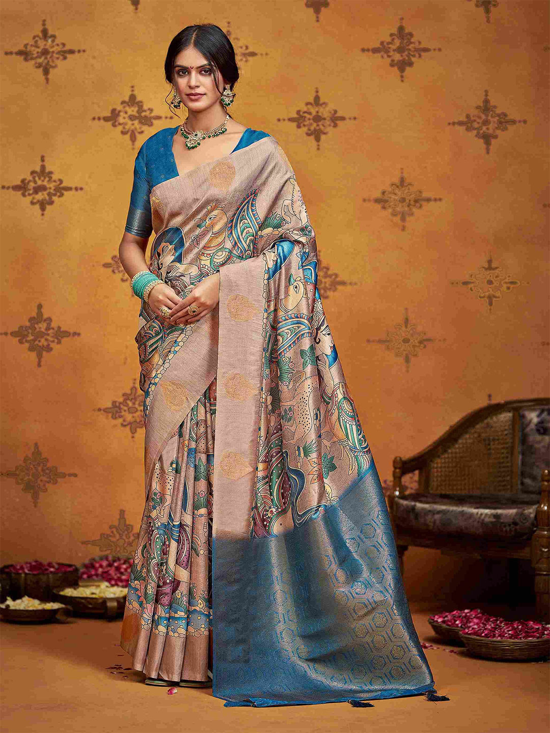 TIRA Kalamkari Printed Saree