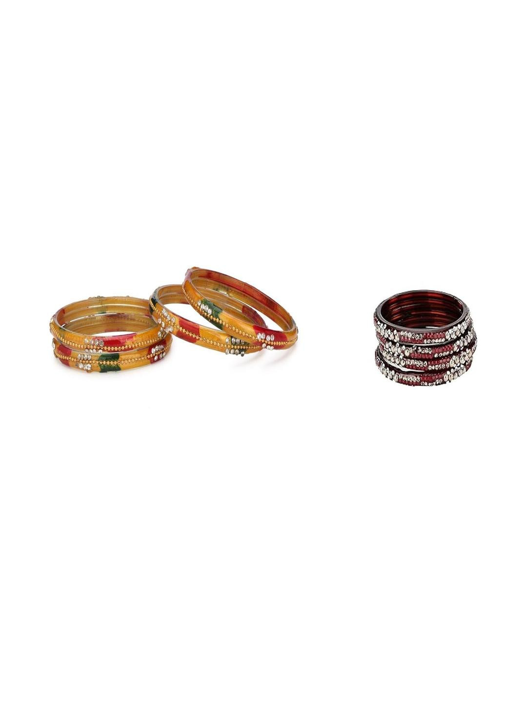 1ST TIME S1ST TIME Women Set of 2 sets Traditional Glass Bangles
