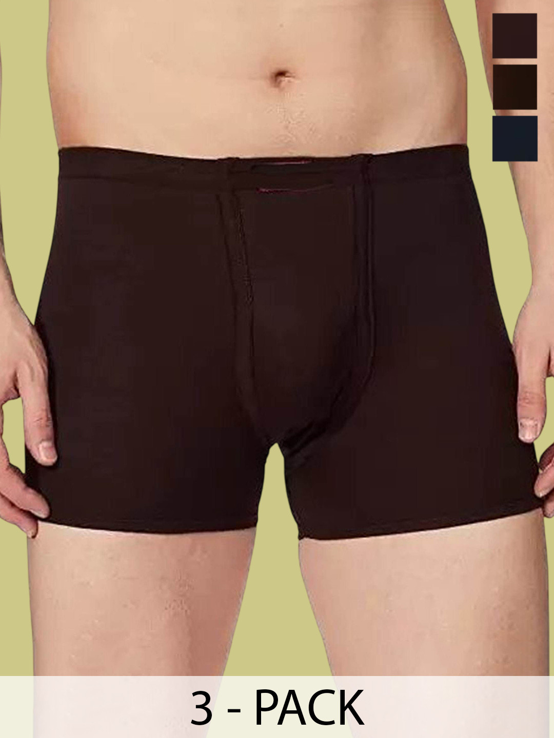 CAVENDERS Men Multi-Coloured Pack of 3 Cotton Briefs