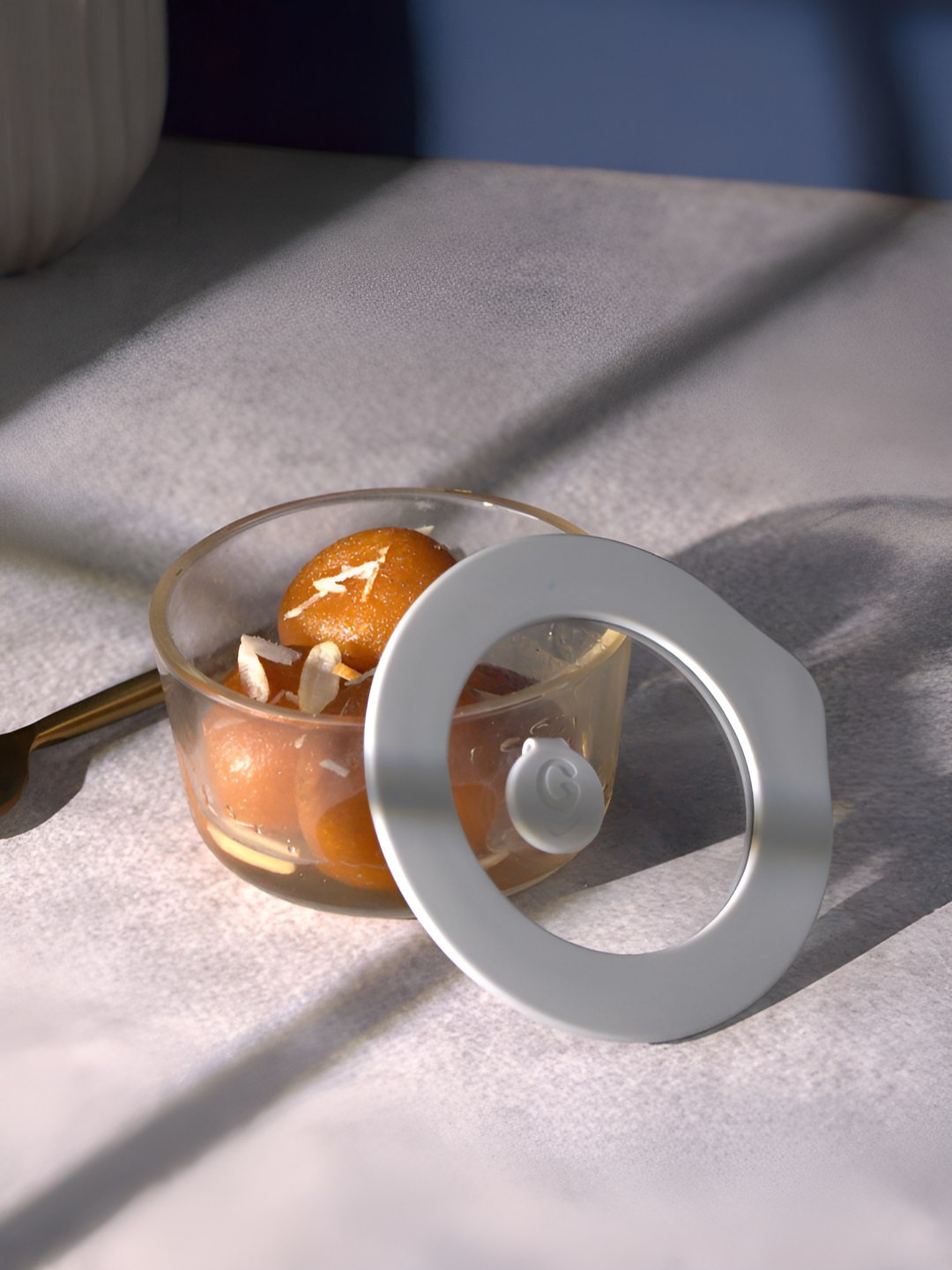 Glasafe Borosilicate Glass Grey Serving Bowl 250 ml