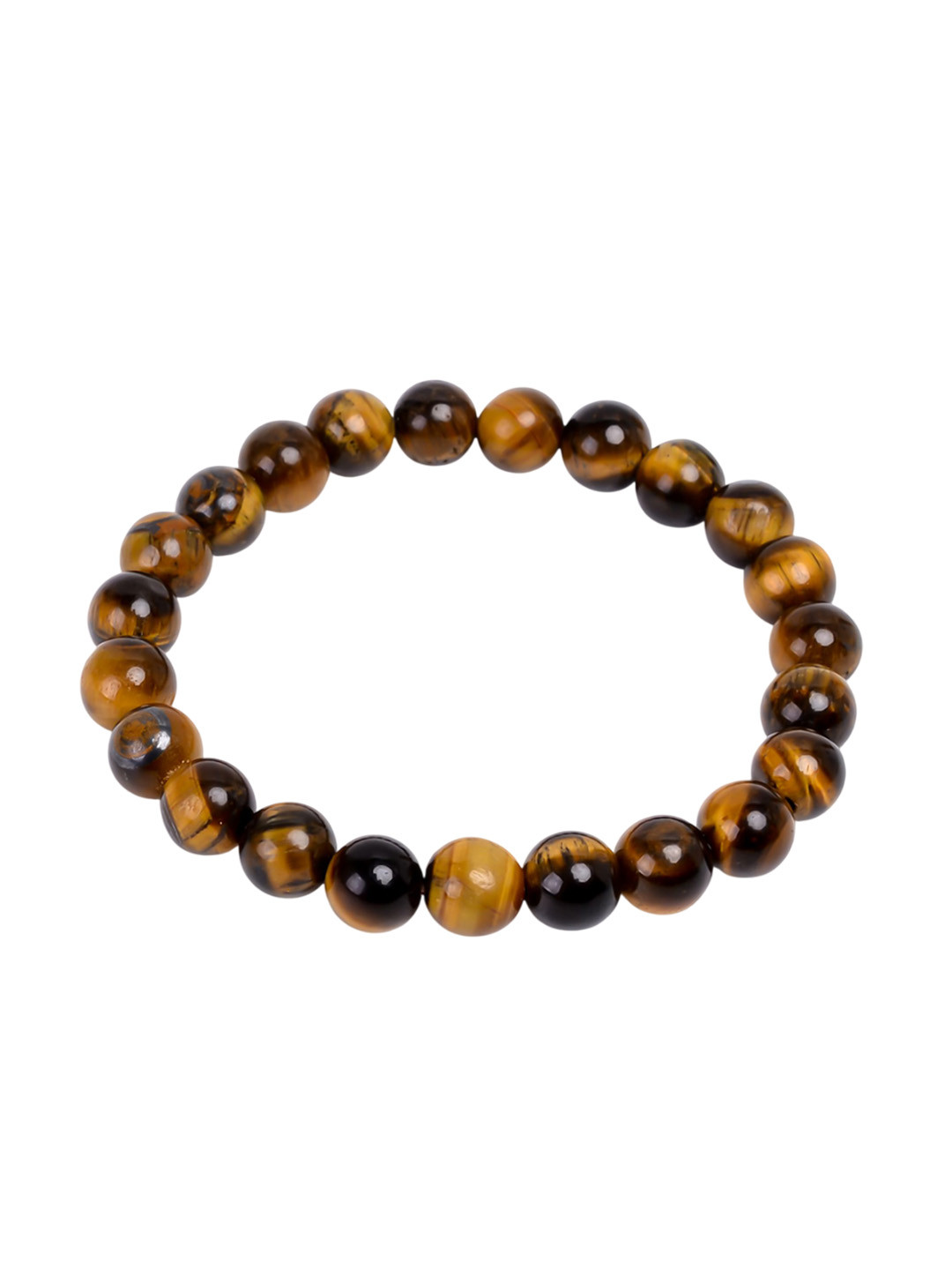 Astro Crystals Store Unisex Tigers Eye Beaded Elasticated Bracelet