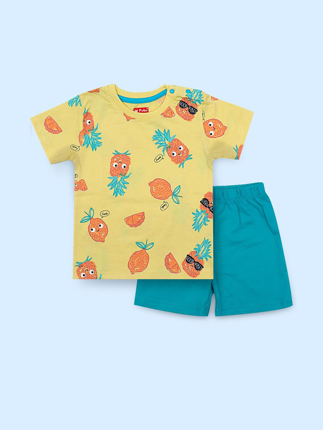 Pubu Boys Printed T-shirt with Shorts