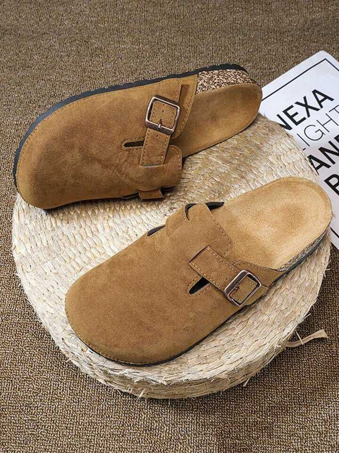 Layasa Men Buckles Detailed Room Slippers