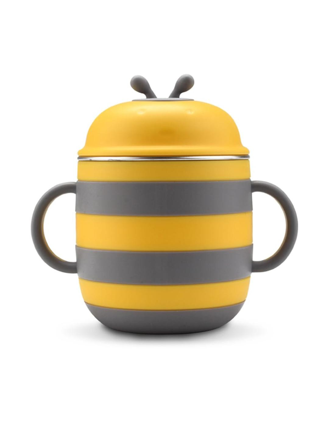 ONE AND ONLY Yellow Printed Stainless Steel Matte Cups & Mugs