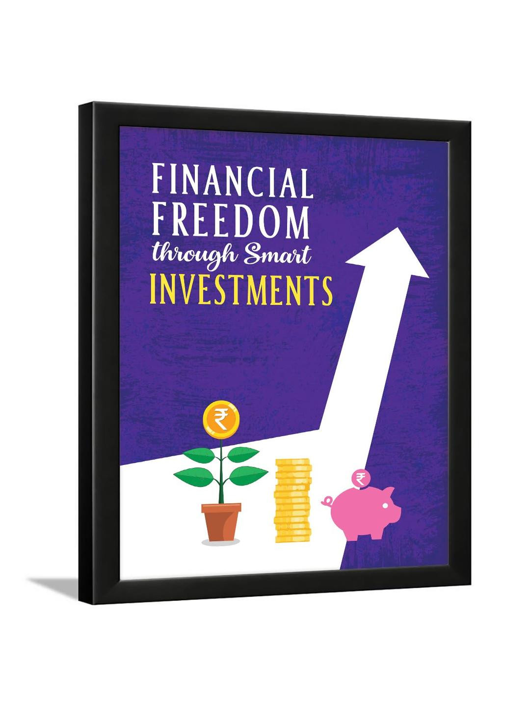 Chaka Chaundh Multicoloured Single Piece Wood Financial Theme Wall Art