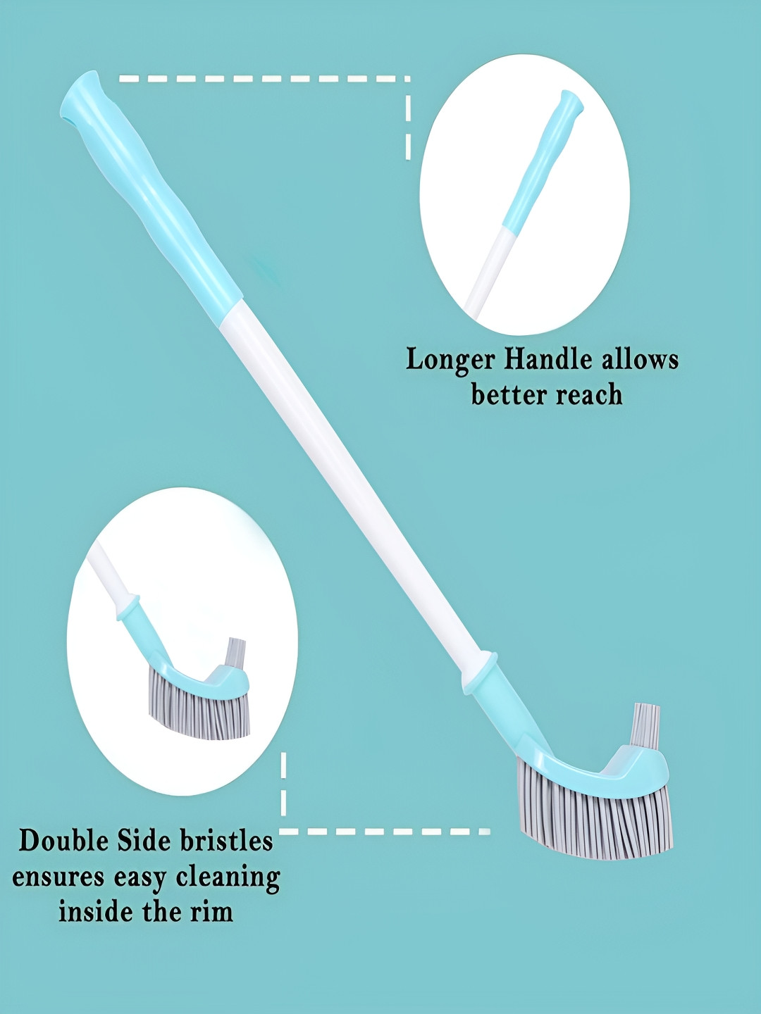 LADY CHOICE White & Blue Matte Toilet Brush