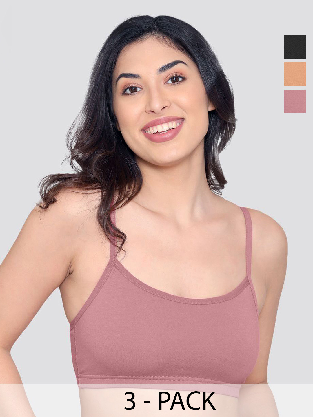 Kalyani Mia Pack Of 3 Full Coverage Seamless Cotton Beginners Bras