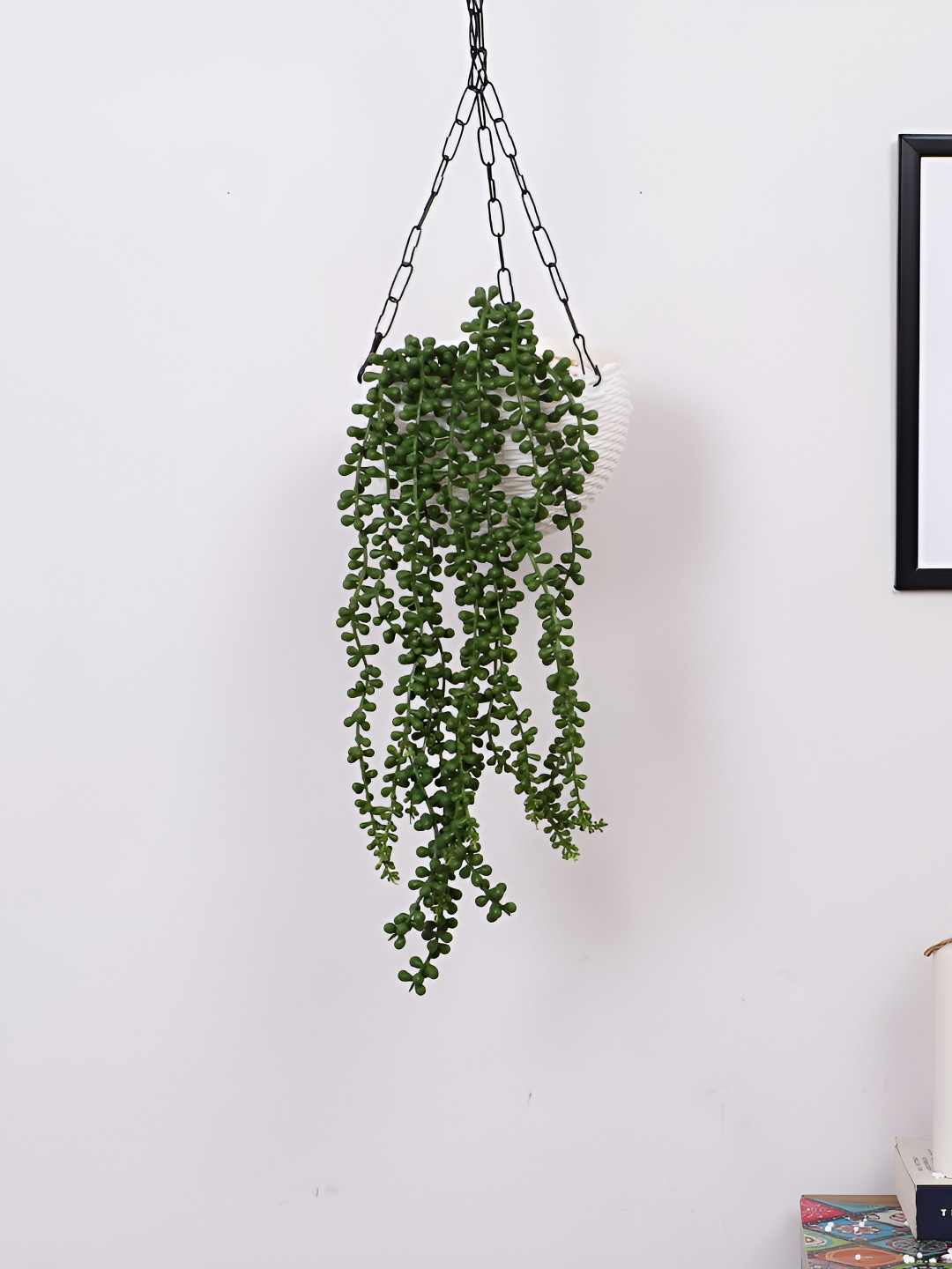 Home Bloom Green 2 Pieces Hanging Artificial Plants