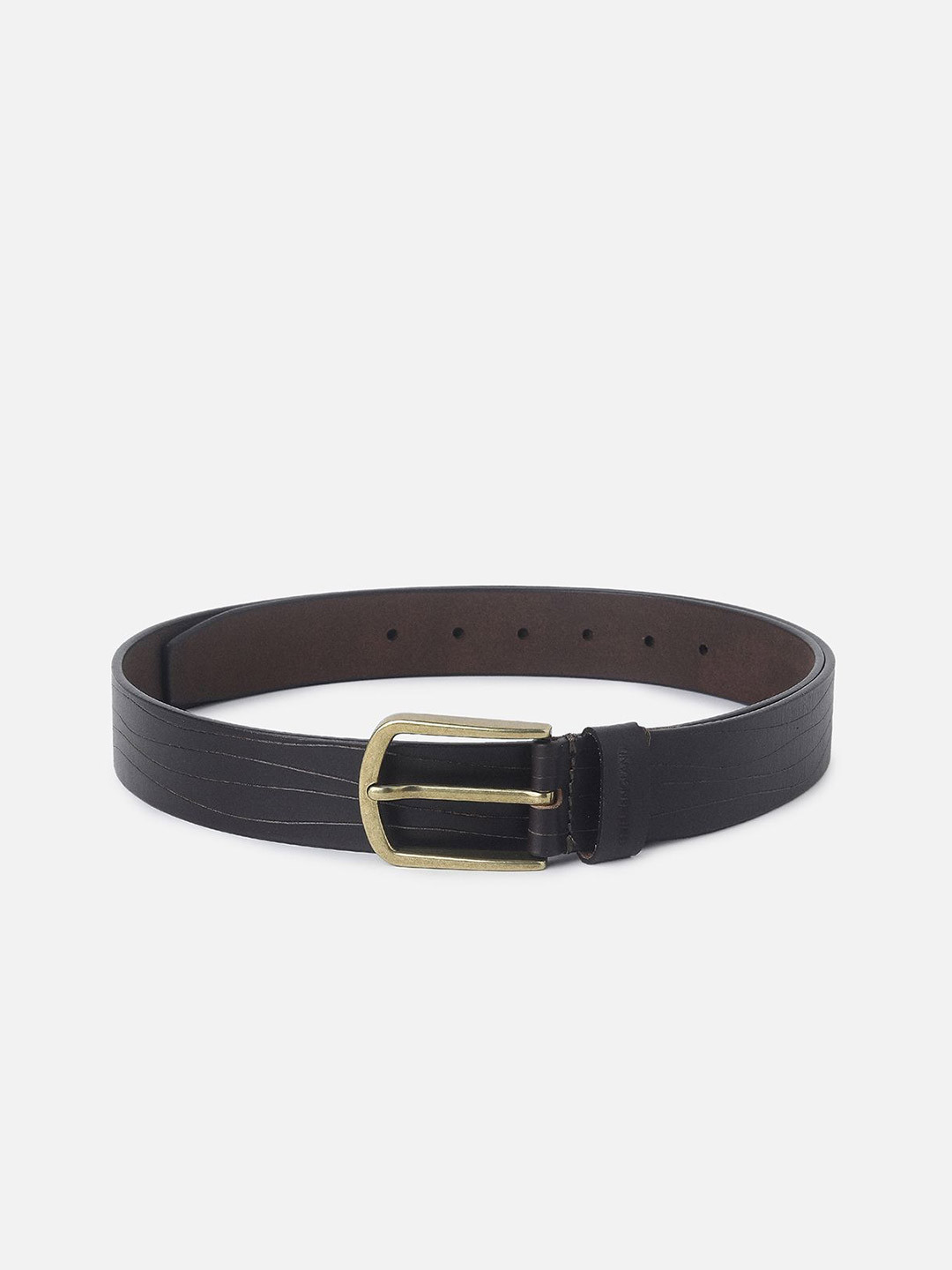 Peter England Men Leather Belt With Tang Closure