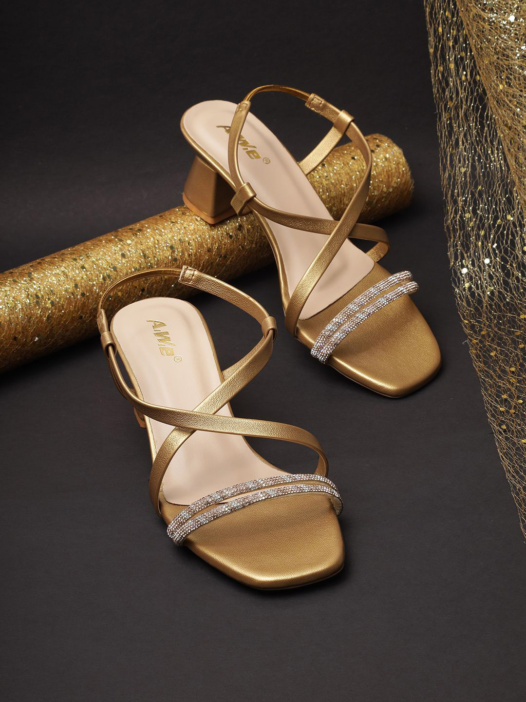 AIWIE Women Embellished Block Sandals