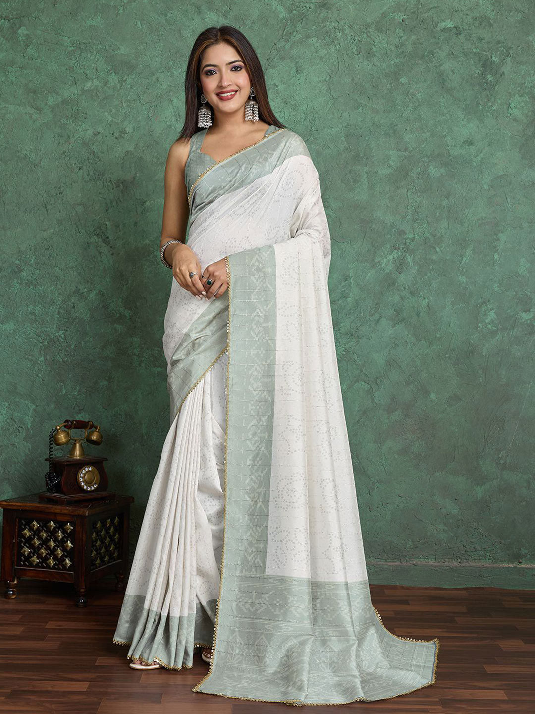 Durga Textile Geometric Woven Design Sarees