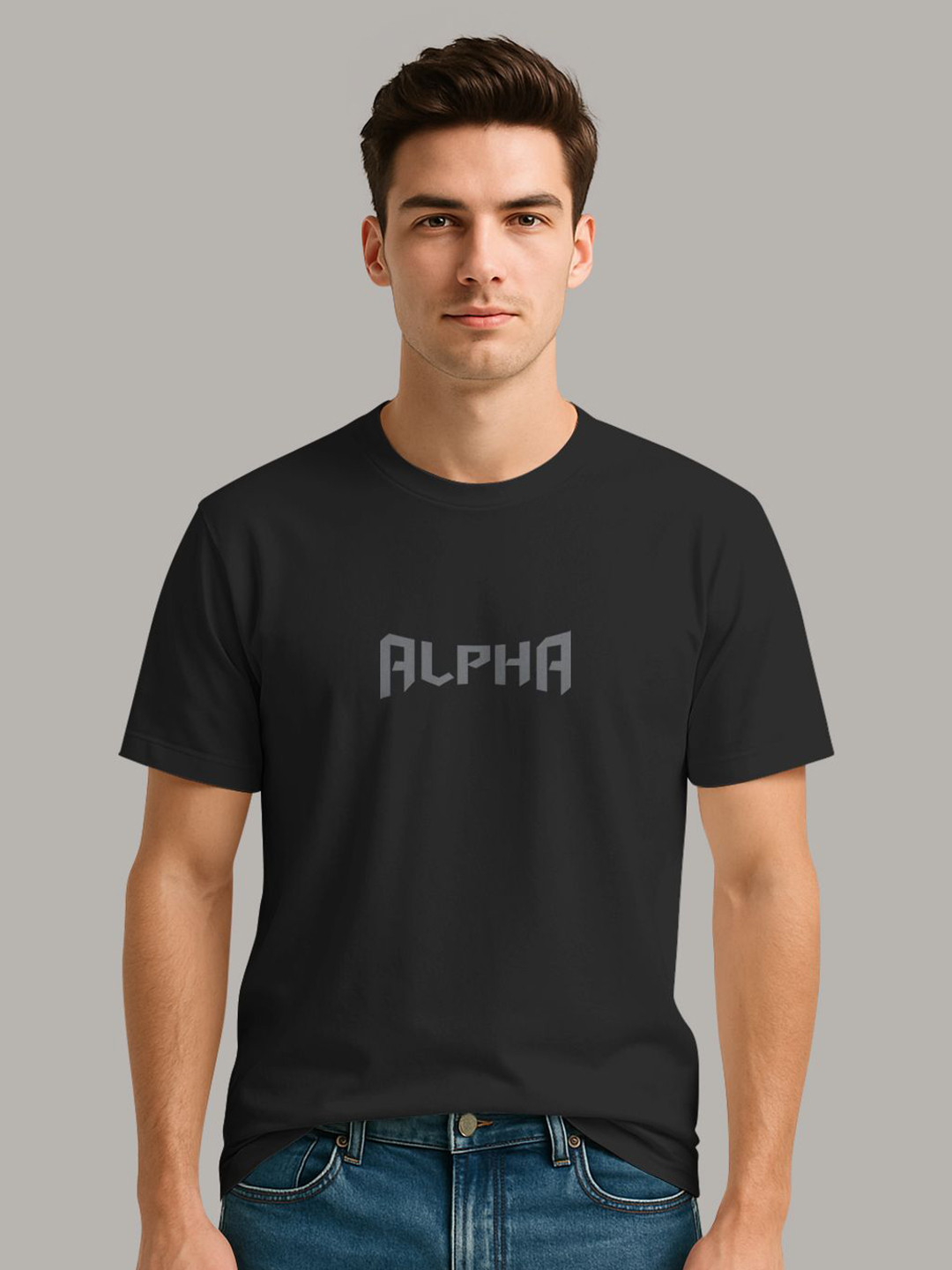 BULLMER Men Typography Printed Round Neck Cotton T-shirt