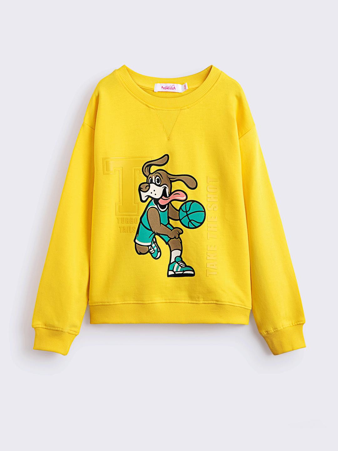 Hopscotch Boys Printed Pullover Style Terry Sweatshirt