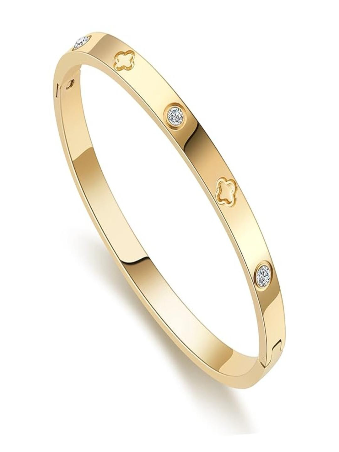 Jewelikart Gold-Plated Stainless Steel Bracelet