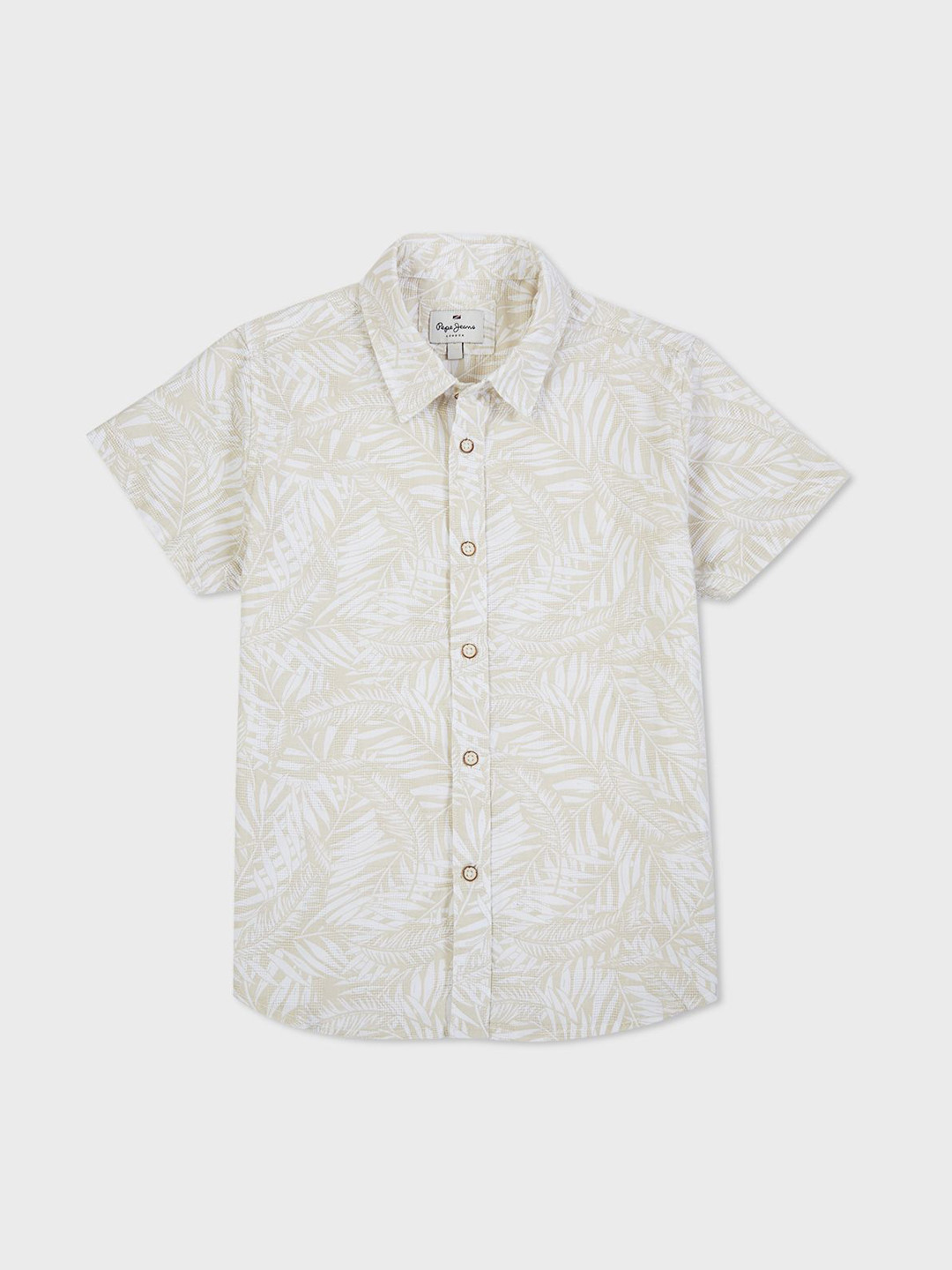 Pepe Jeans Boys Botanical Printed Spread Collar Casual Shirt