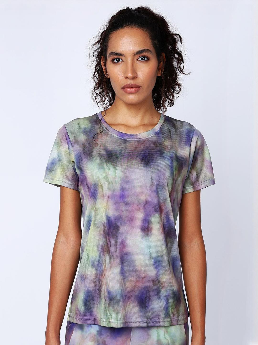 UMILDO Abstract Printed Short Sleeves Round Neck Dri-FIT T-shirt