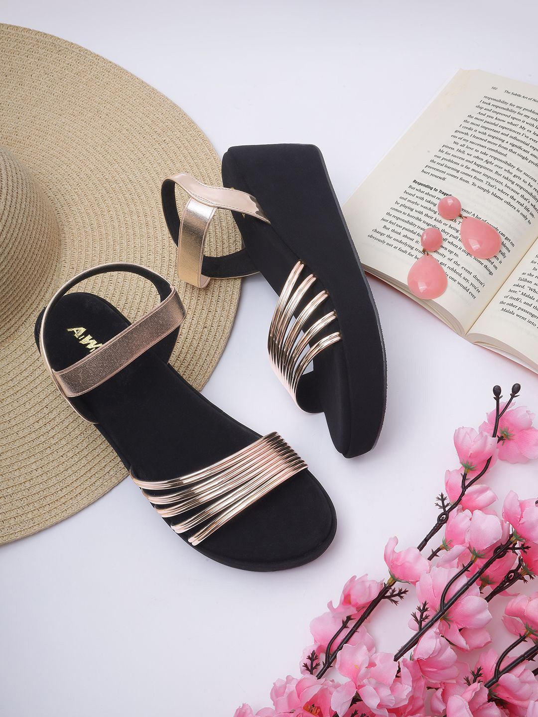 AIWIE Women Strap Detailing Wedge Heel Sandals