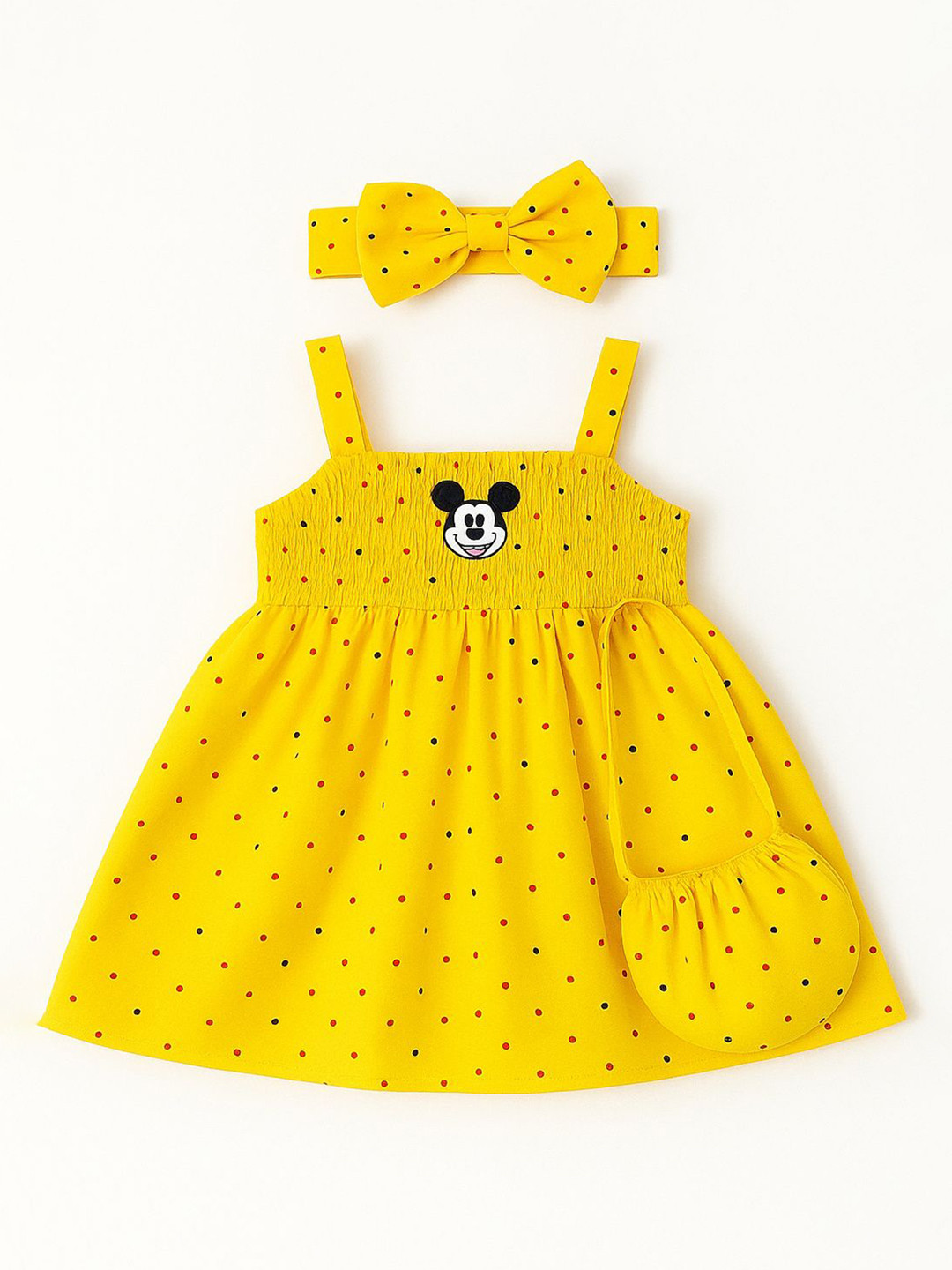 RUBINA DRESSES Girls Printed Top with Bow Headband