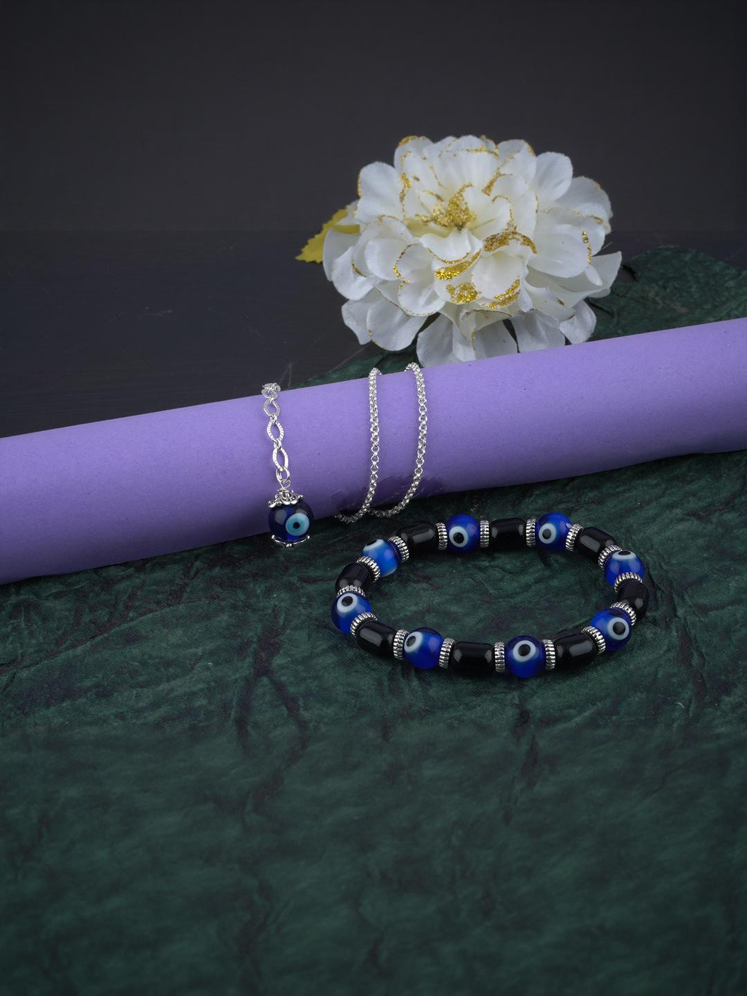 JFL - JEWELLERY FOR LESS Unisex 2 Brass Silver-Plated Bracelet