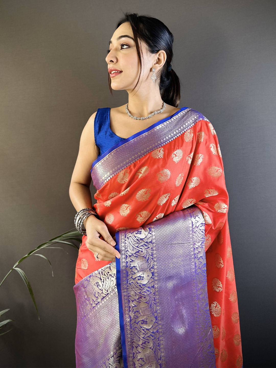 Durga Textile Kanjivarm Woven Design Saree