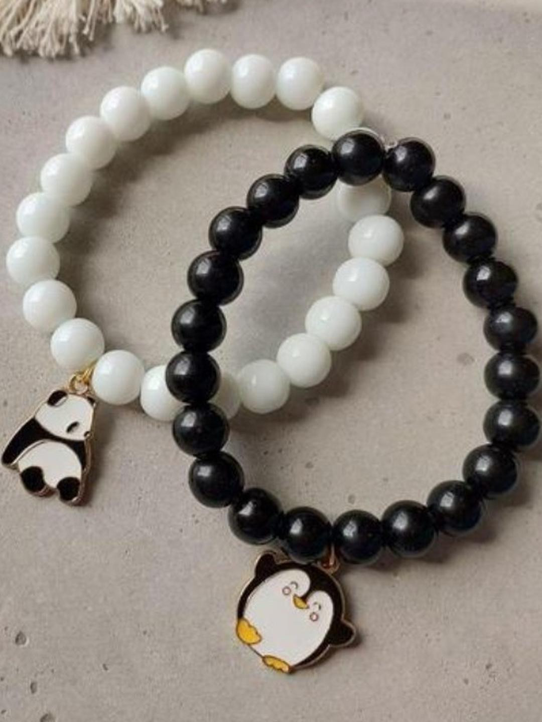 ARISTAL Jewellery Unisex Set Of 2 Elasticated Beaded Bracelets