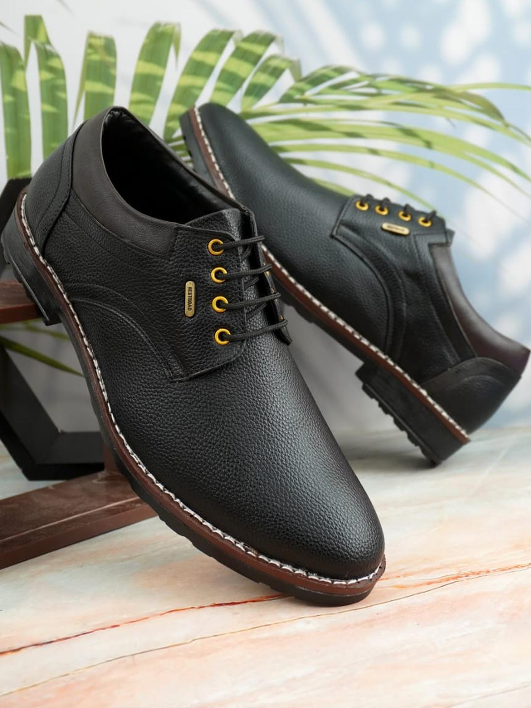 TRM Black Formal Shoes