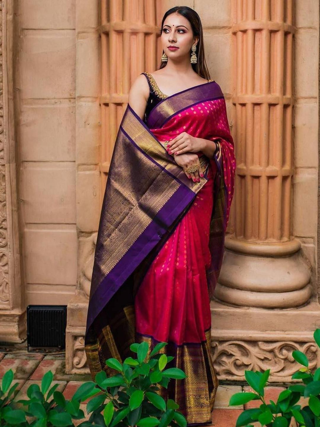 Parampara Ethnic Banarasi Woven Design Saree With Beautiful Blouse