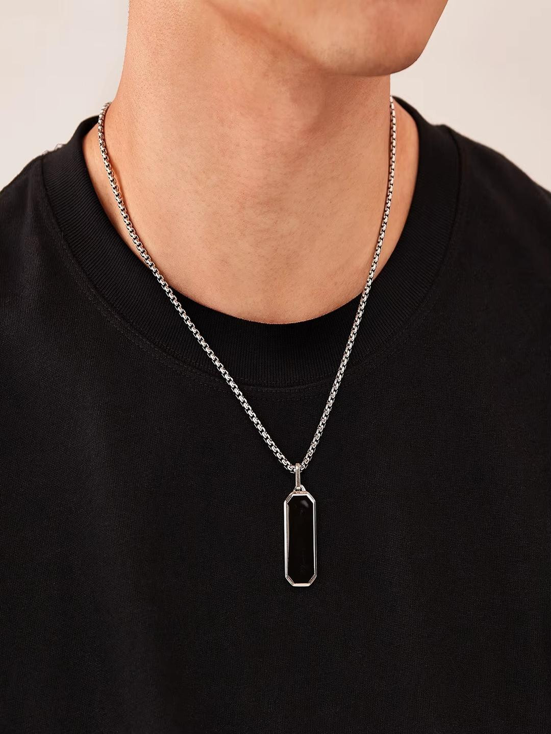 Vientiq Men Brass Silver-Plated Chain