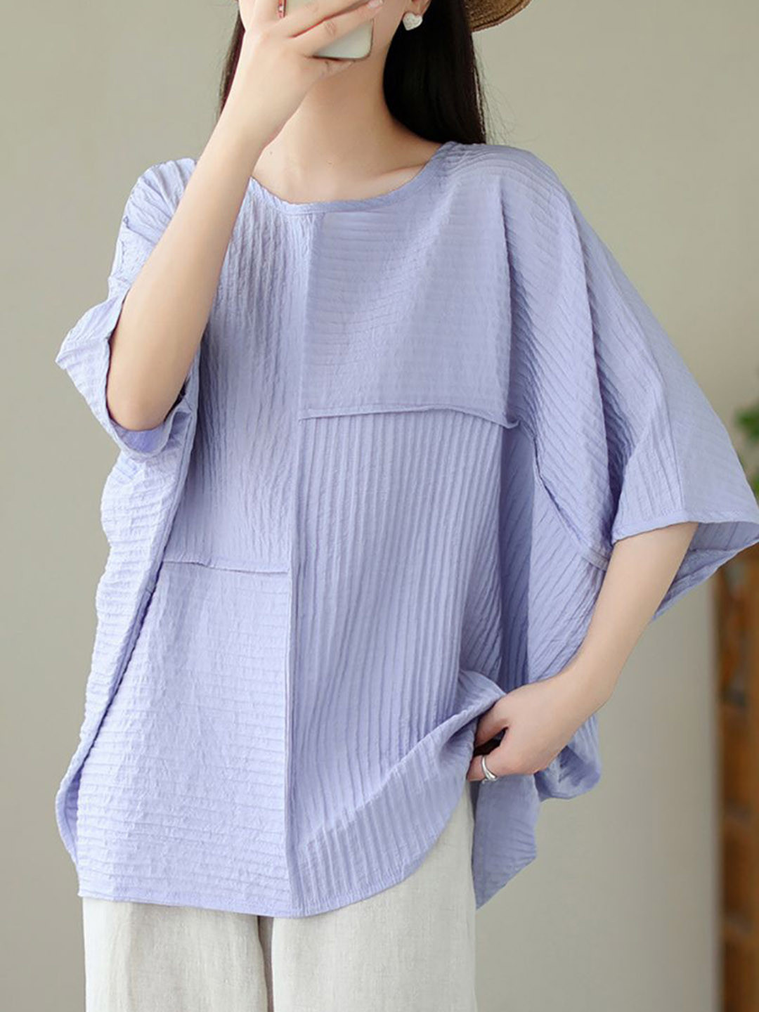 StyleCast x Revolte Cotton Batwing Sleeves Top