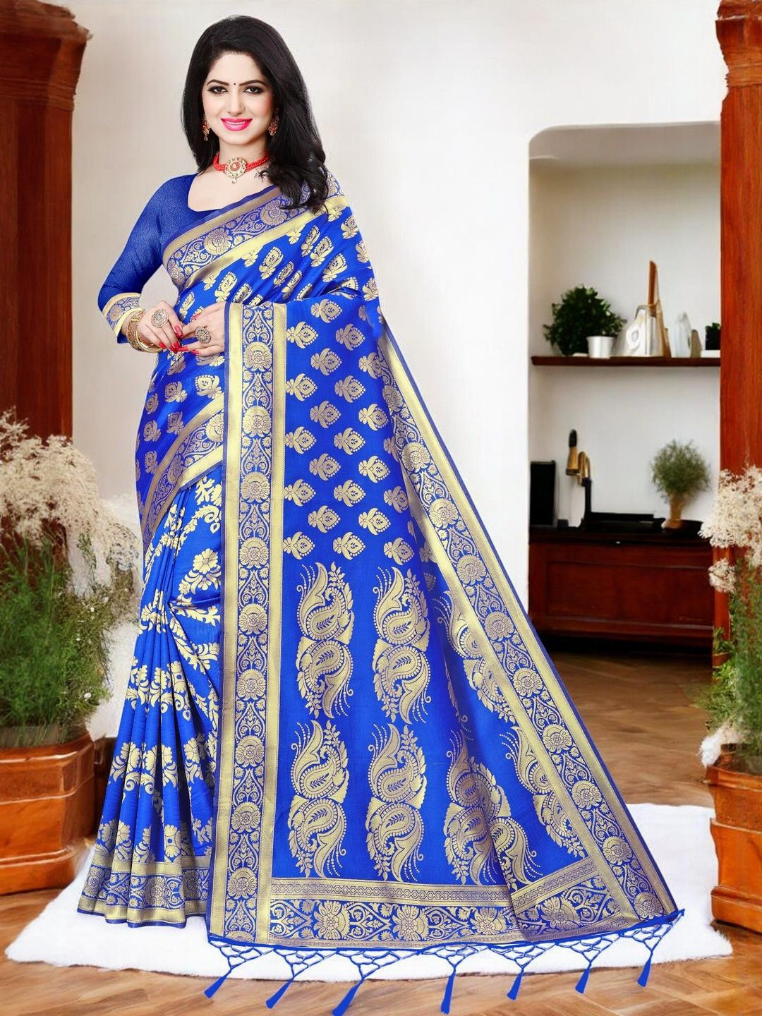 Parampara Ethnic Embroderid Saree With Beautiful Blouse