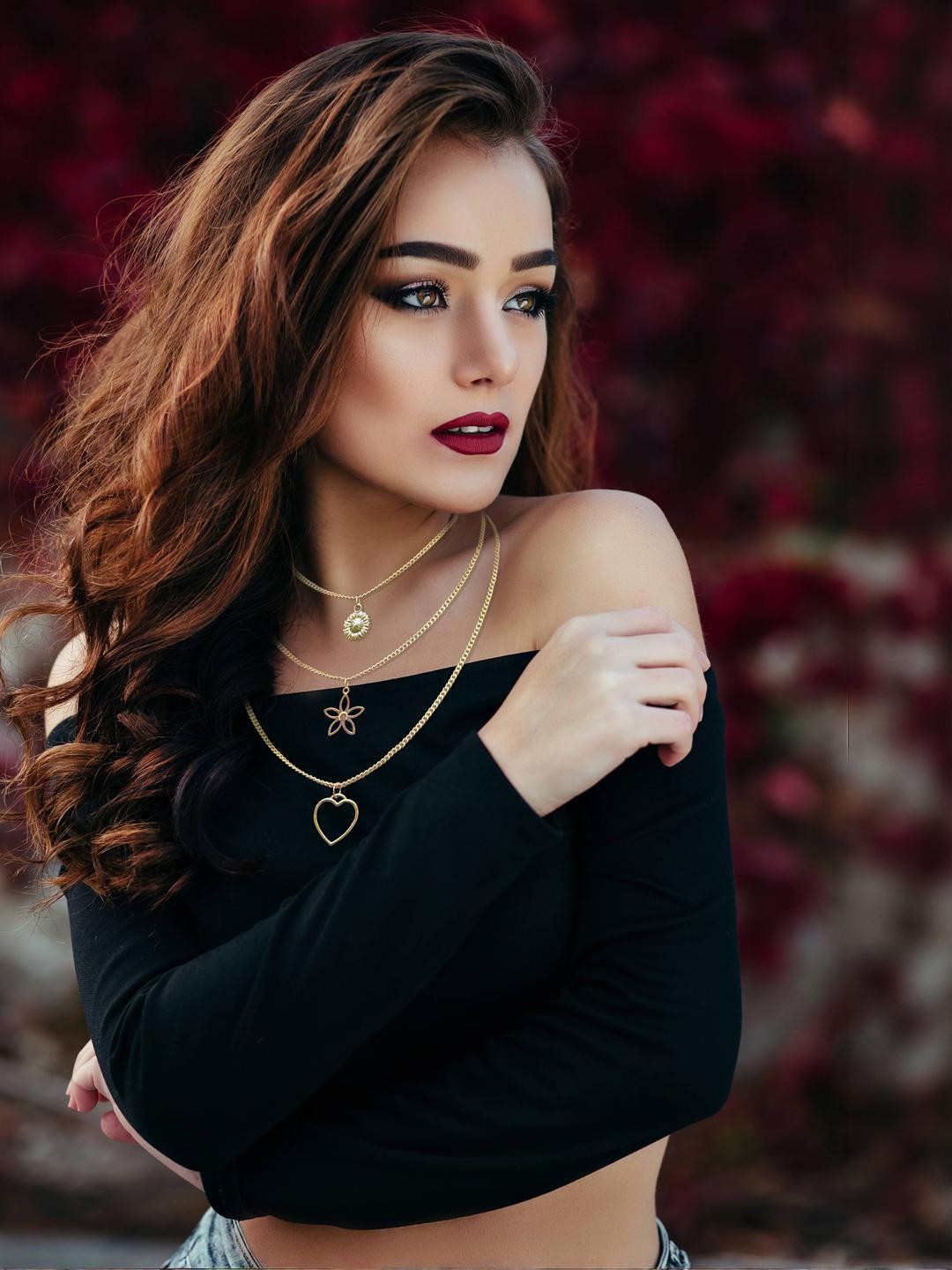 Grace Collections Women Gold-Toned Layered Chain Necklace with Pendants
