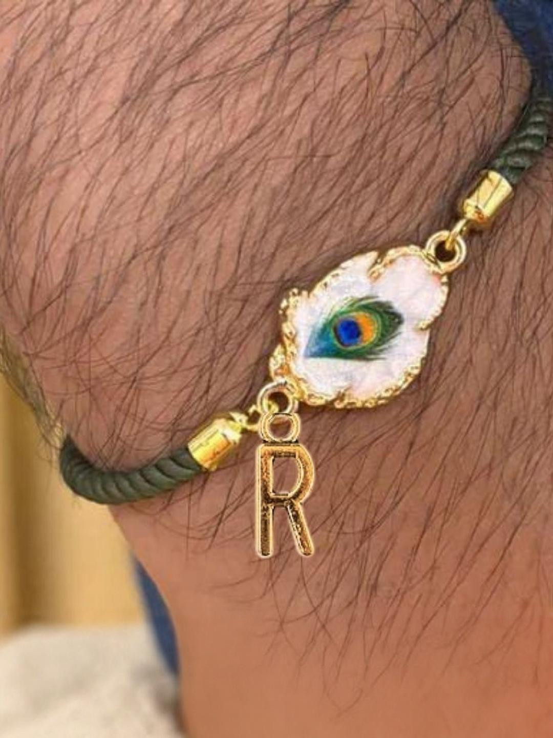 VS Club Peacock Feather Shaped Wraparound Rakhi