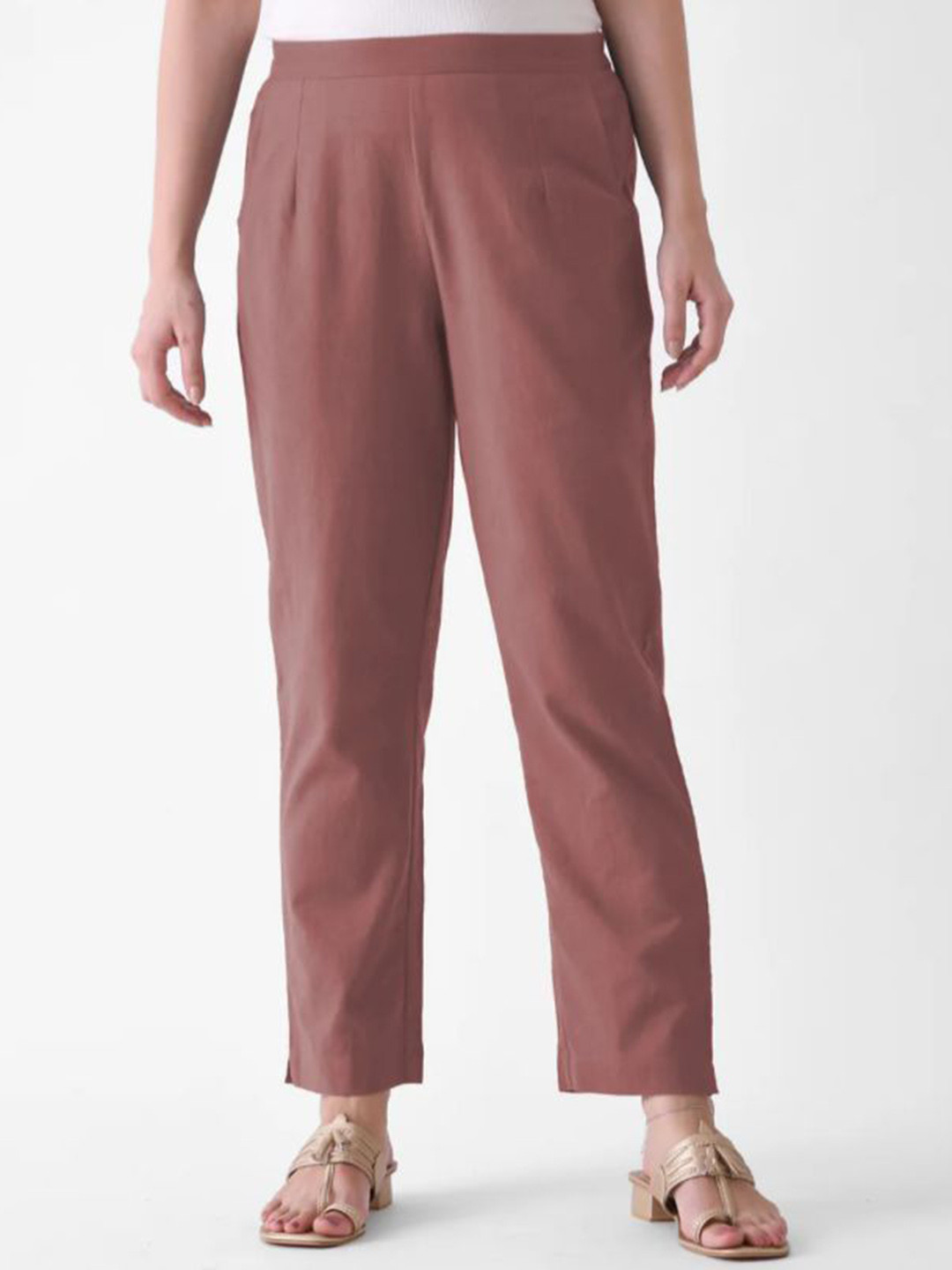 CRENOL THREADS Women Relaxed Fit Easy Wash Trousers